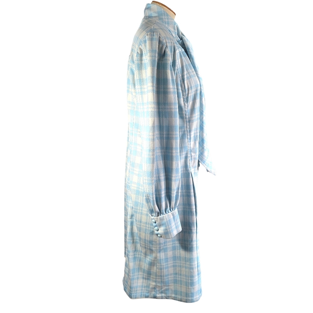 Vintage Hand Made 1960's Plaid Shirt Dress - Picture 4 of 9